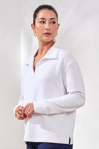 Techno Lux Scuba Johnny Collar Top-Blanc