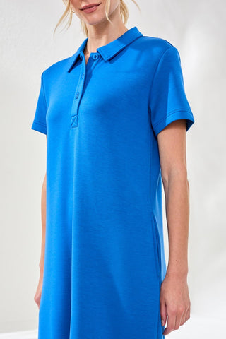 Techno Lux Scuba Short Sleeve Polo Dress-Turkishsea