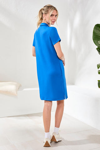 Techno Lux Scuba Short Sleeve Polo Dress-Turkishsea