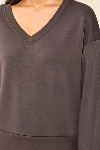 Pull col V à épaules tombantes TECHNO LUX-Tornado