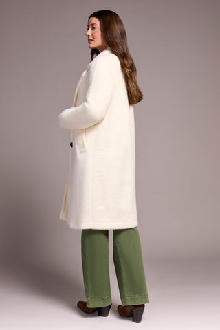 Soft Plush Button-Front Coat-Moonstone