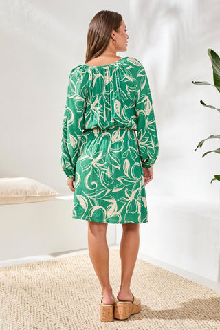 Robe En Tissu Croisé Texturé À Encolure En V-Gazon