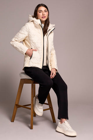Water Repellent Textured Jacket-Moonstone
