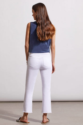 alt view 4 - AUDREY PULL-ON STRAIGHT CROP JEANS-White