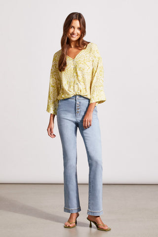 alt view 1 - BROOKE HIGH RISE MICRO FLARE JEANS WITH BUTTON FLY-Beach wash