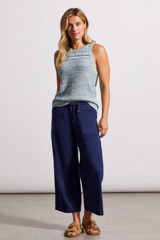 alt view 2 - FITTED SWEATER CAMI WITH RIBBED DETAILING-Bluecloud multi