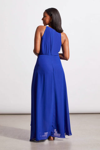 alt view 4 - LINED MAXI DRESS WITH KEYHOLE NECK-Sapphire