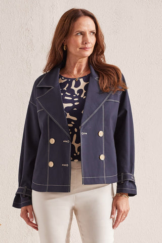 alt view 1 - NAUTICAL DOUBLE-BREASTED JACKET-Jet blue
