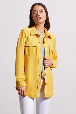 alt view 3 - LONG-SLEEVE SHACKET-Bright gold