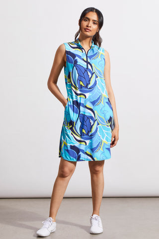 alt view 1 - PERFORMANCE UPF 50+ POCKETED SLEEVELESS DRESS WITH INNER SHORTS-Jet blue