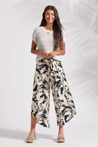 alt view 2 - PRINTED FAUX WRAP COVER-UP PANTS WITH SASH-Wailea