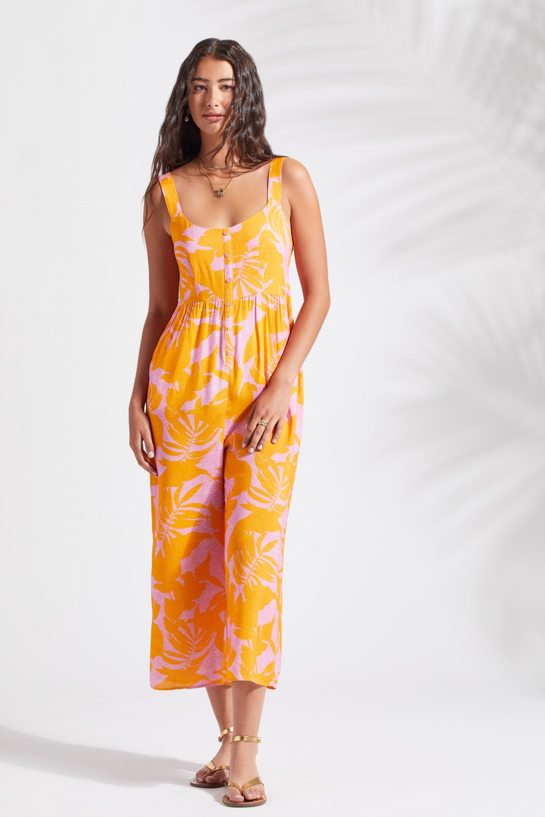 PRINTED JUMPSUIT-Canary