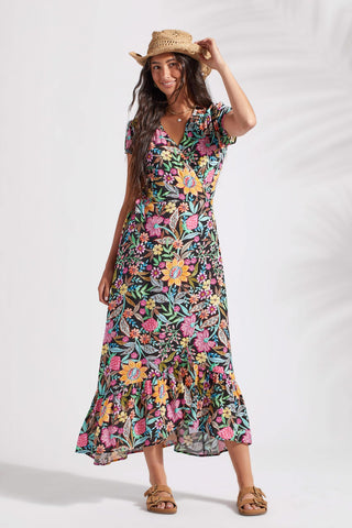 alt view 5 - PRINTED MAXI DRESS WITH SHORT SLEEVES-Dominica
