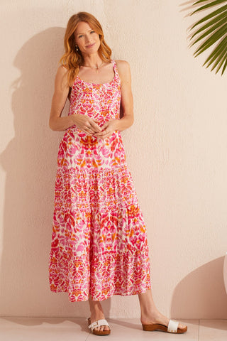 alt view 3 - PRINTED MAXI DRESS WITH SIDE SEAM POCKETS-Amberglow