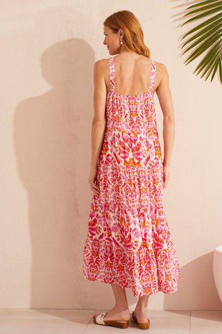alt view 4 - PRINTED MAXI DRESS WITH SIDE SEAM POCKETS-Amberglow