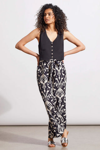 alt view 2 - PRINTED PULL-ON BELTED PANTS-Frenchoak