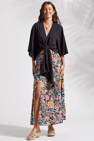 alt view 3 - PRINTED PULL-ON MAXI SKIRT WITH SLIT-Dominica
