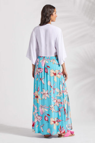 alt view 4 - PRINTED PULL-ON MAXI SKIRT WITH SLIT-Honolulu