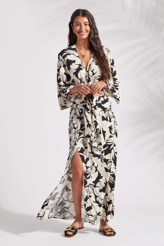 alt view 3 - PRINTED PULL-ON MAXI SKIRT WITH SLIT-Wailea