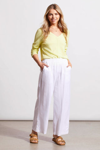 alt view 1 - PULL-ON ANKLE PANT WITH HEM VENT-White