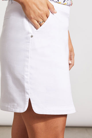 alt view 3 - PULL-ON SKORT WITH ROUNDED SIDE SLITS-White