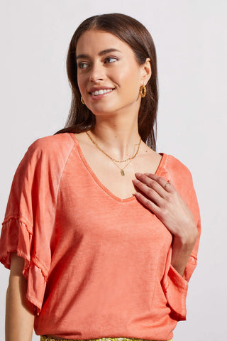 alt view 3 - RAGLAN TOP WITH DOUBLE FRILL-Cyder