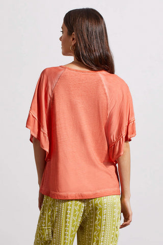 alt view 4 - RAGLAN TOP WITH DOUBLE FRILL-Cyder