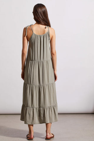 alt view 4 - SLEEVELESS DRESS WITH ADJUSTABLE STRAPS-Driedsage